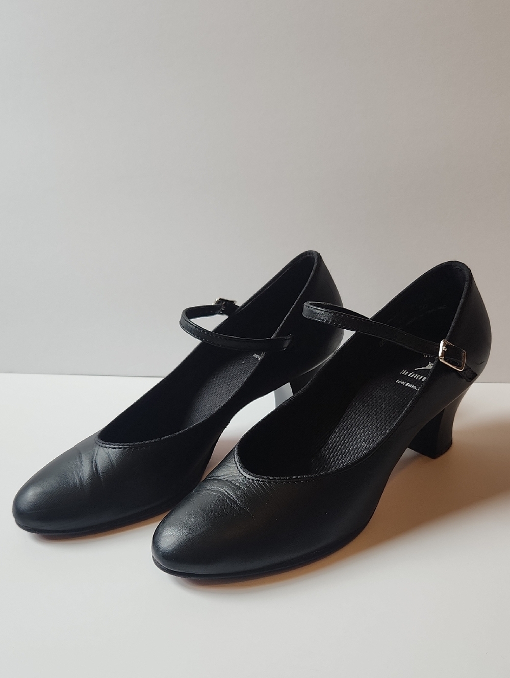 Capezio Black Mary Jane Heels with Ankle Strap